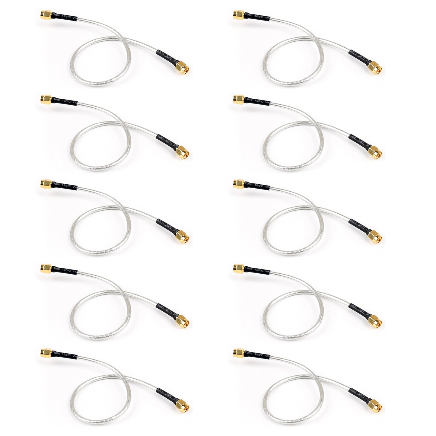 10 Pz SMA Maschio a SMA Maschio Estensione RF Coassiale Codino Cavo Semirigido RG402 30 cm