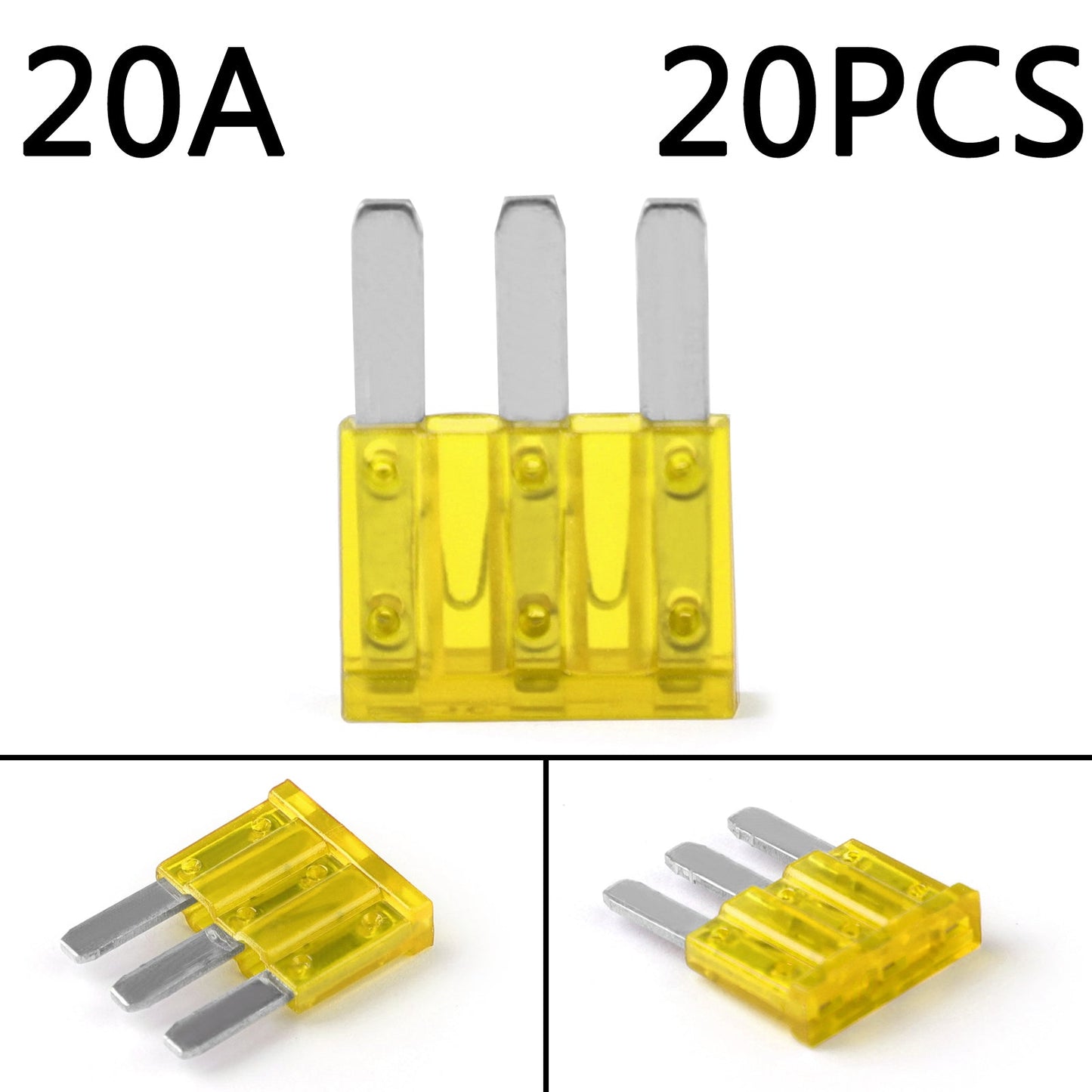 20Pcs Micro3 Fuse Automotive ATL 20A 3 Prong Micro Fusibile a lama per Ford Focus