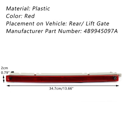 Terza luce di arresto del freno 3rd per Audi A6 Allroad Quattro Wagon 4B9945097A Generico