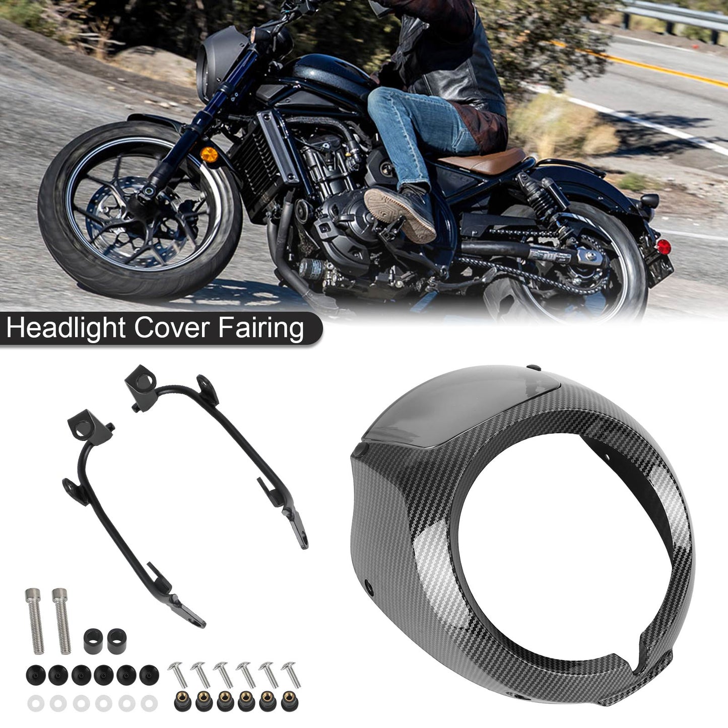 Cupolino Parabrezza Copertura Parabrezza per Honda Rebel CMX 1100 CM1100 2021 Generico
