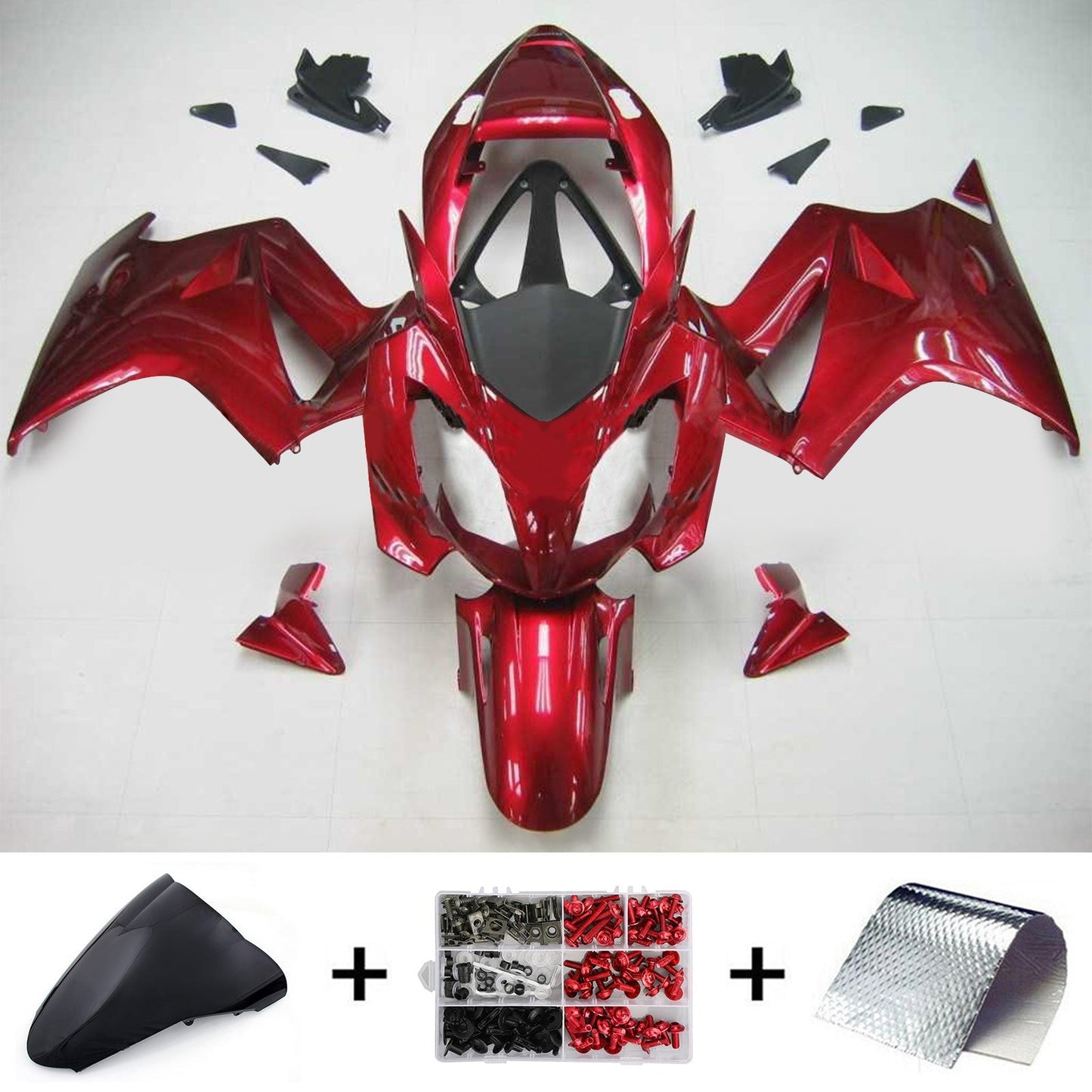 Amotopart 2002-2012 Kit Honda VFR800 Gloss Redfairing