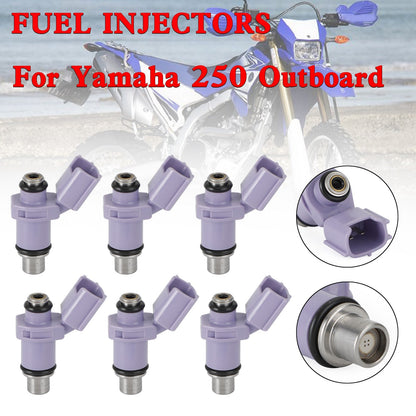 6PCS Yamaha 250 Iniettori di carburante fuoribordo 6P2-13761-10-00