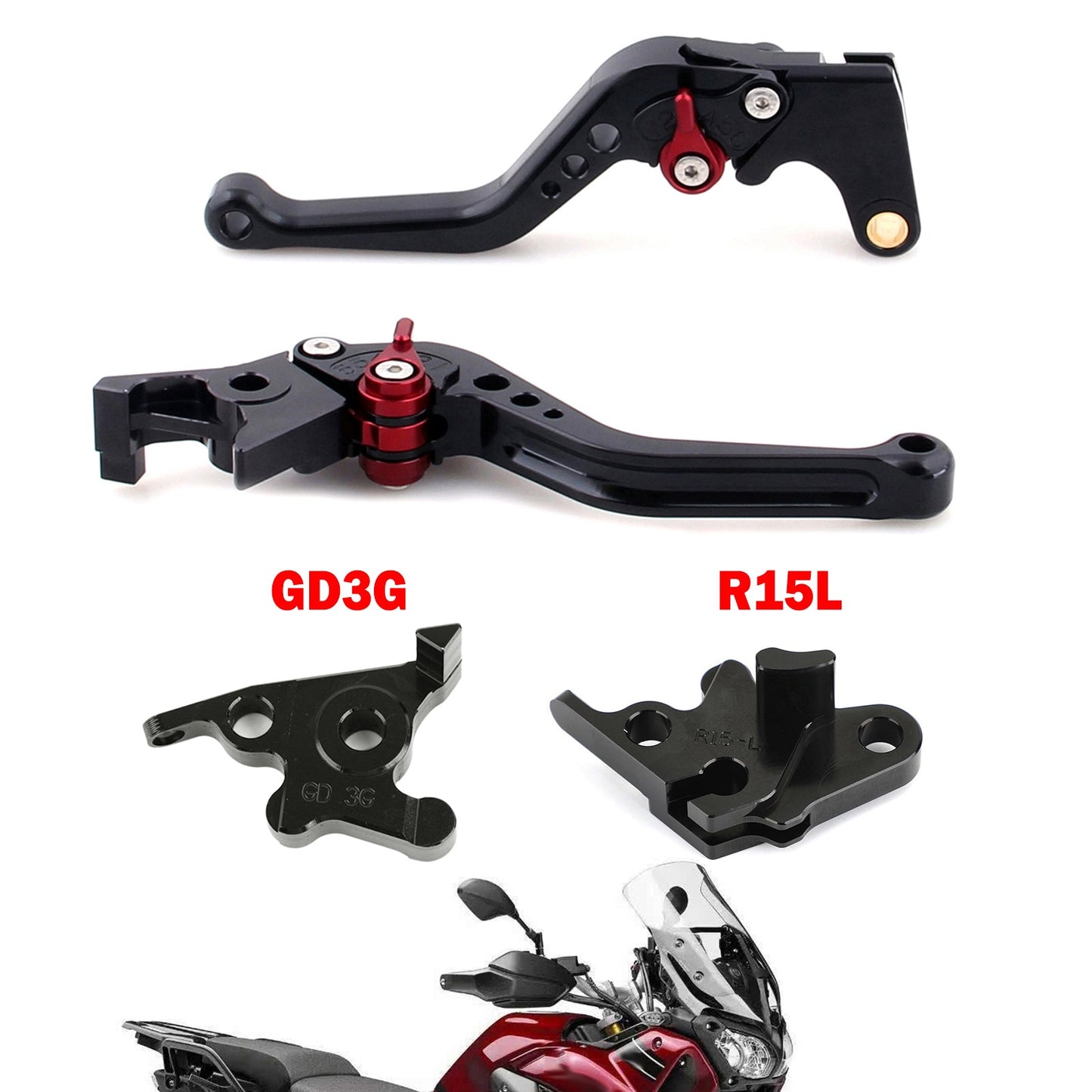 Leva freno frizione corta moto adatta per YAMAHA MT125 2014-2019 Generico