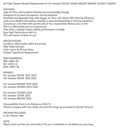 Detergente in schiuma per filtro aria per Yamaha YZ WR BR9-14451-00, B3J-14451-11, B2W-14451-00 generico