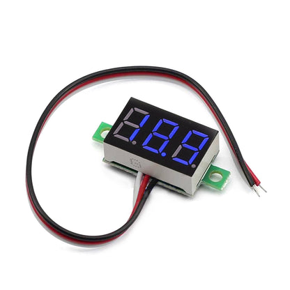 5x Mini DC 0-30V LED blu Pannello voltmetro a 3 display digitale calibrabile