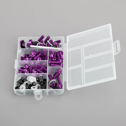 158x Moto Sportbike Parabrezza Carenatura Bullone Kit Vite Clip di Fissaggio Viola Generico