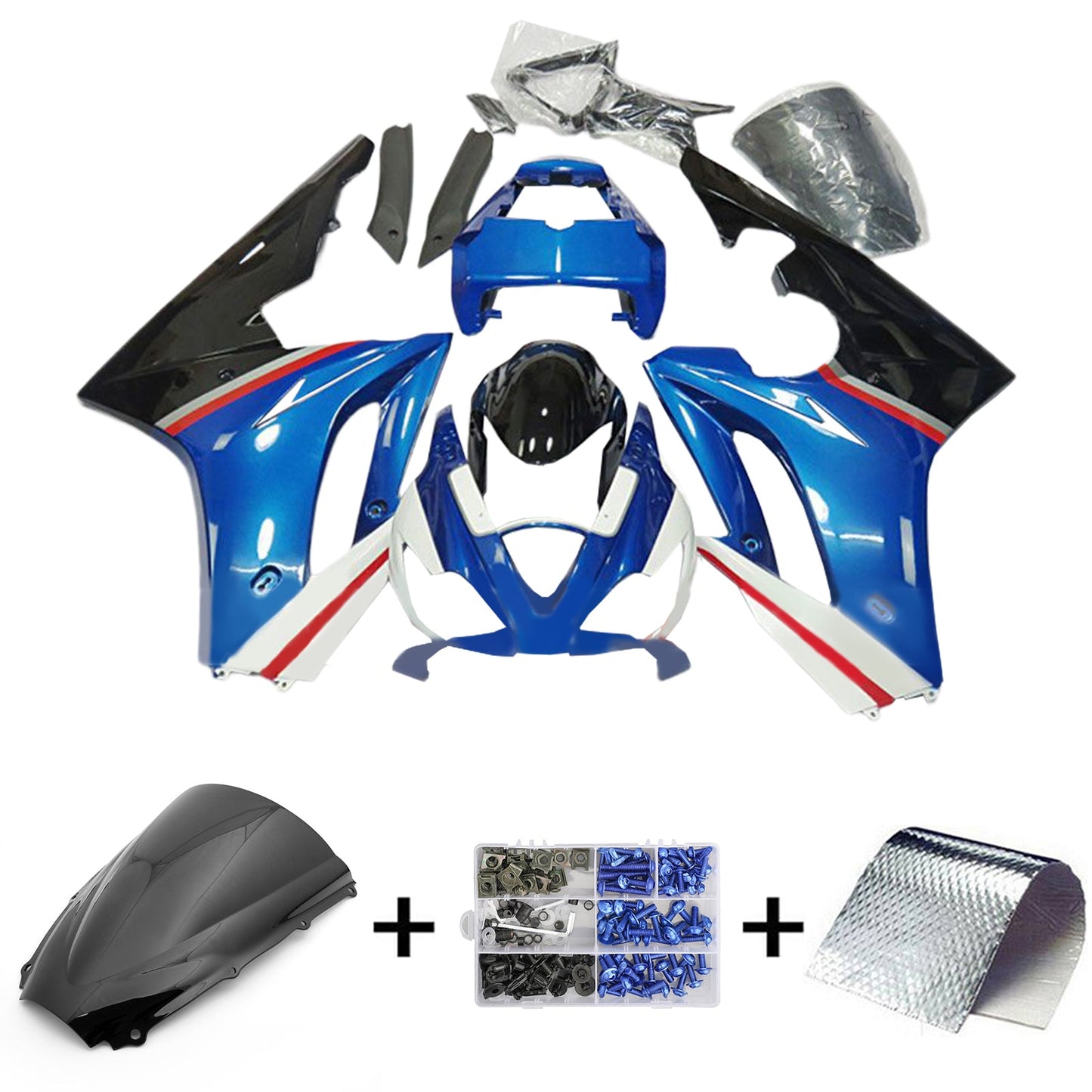 Amotopart Kit Carena Triumph Daytona 675 2006-2008 Carrozzeria Plastica ABS