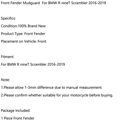 Parafango anteriore BMW R NINE T Scrambler 2016-2019 Silver