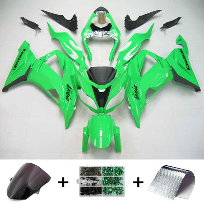 Amotopart Kawasaki 2013-2018 ZX6R 636 Green Fearing Kit