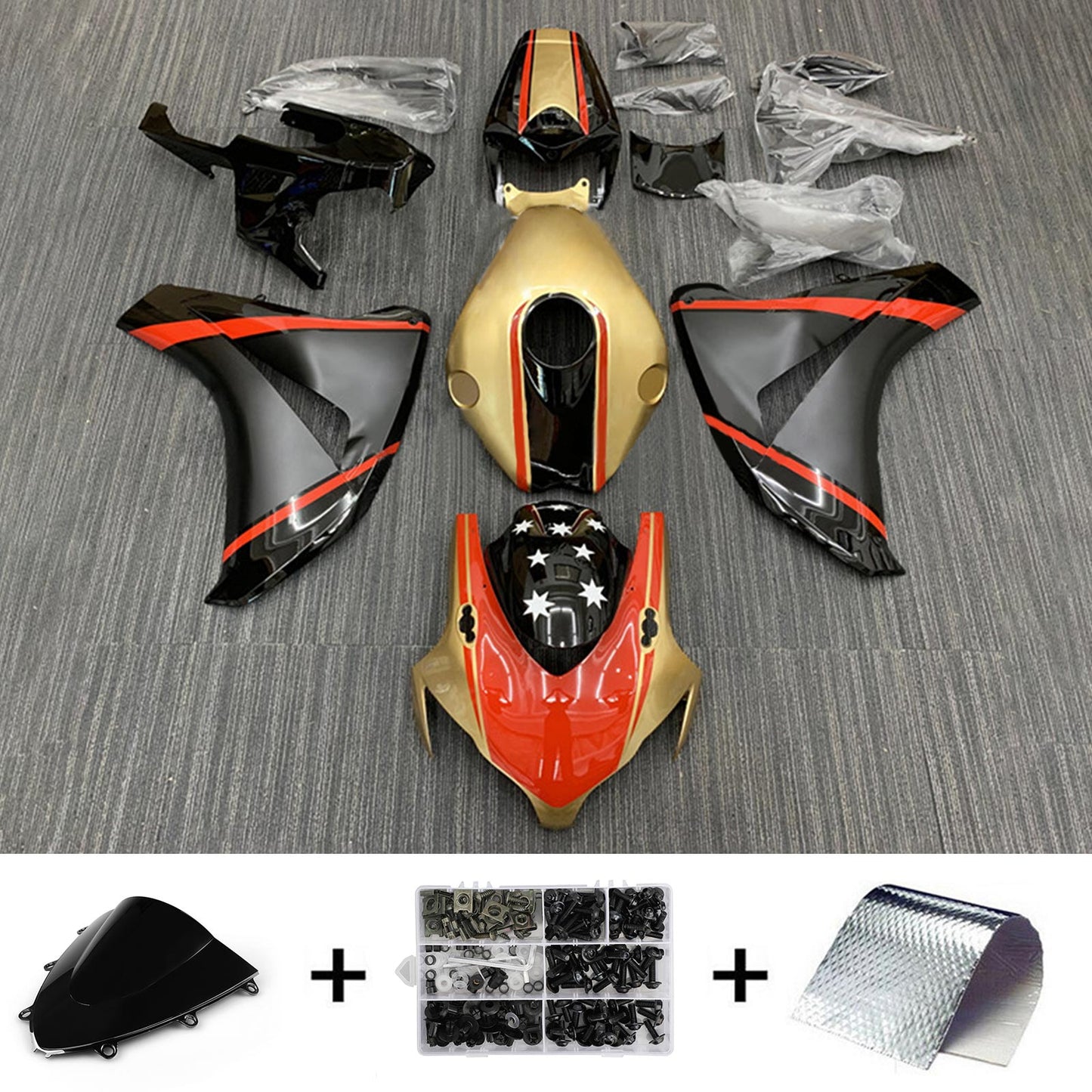 Amotopart Honda CBR1000RR 2008-2011 Kit carena Carrozzeria Plastica ABS