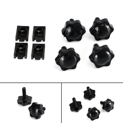 4Pcs Bisaccia Leva di Bloccaggio Bulloni e Dadi Kit Adatto Per Glide King Touring 96-19 Argento Generico