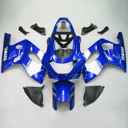 Amotopart Yamaha 1996-2007 YZF 600R Thundercat Blue White Faiting Kit