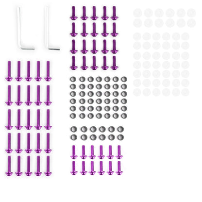 158x Moto Sportbike Parabrezza Carenatura Bullone Kit Vite Clip di Fissaggio Viola Generico