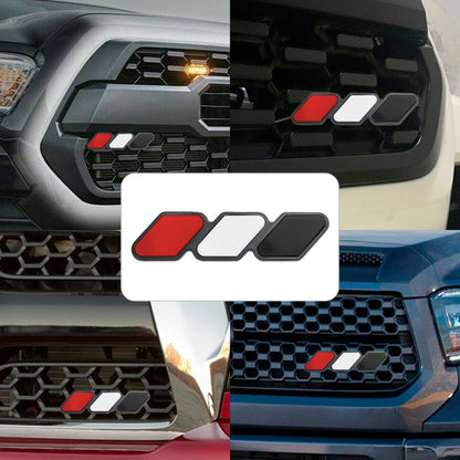 Accessori per auto con emblema distintivo per griglia tricolore per Toyota Tacoma TRD Tundra RAV4