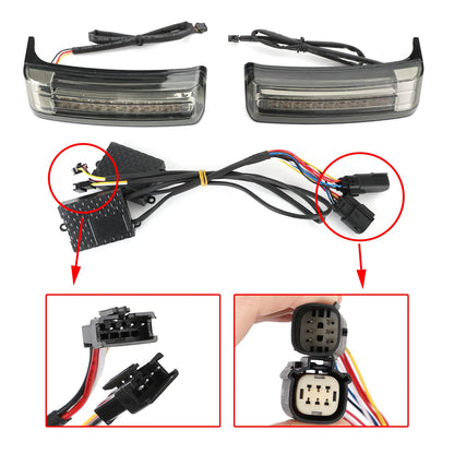 LED Bisaccia Borse da sella Run Brake Turn Lamp Lights per Touring 2014-2021 Generico