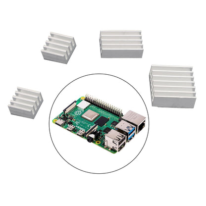 Durevole kit di raffreddamento del radiatore del dissipatore di calore con adesivo 4 pezzi/set modello Raspberry Pi 4B