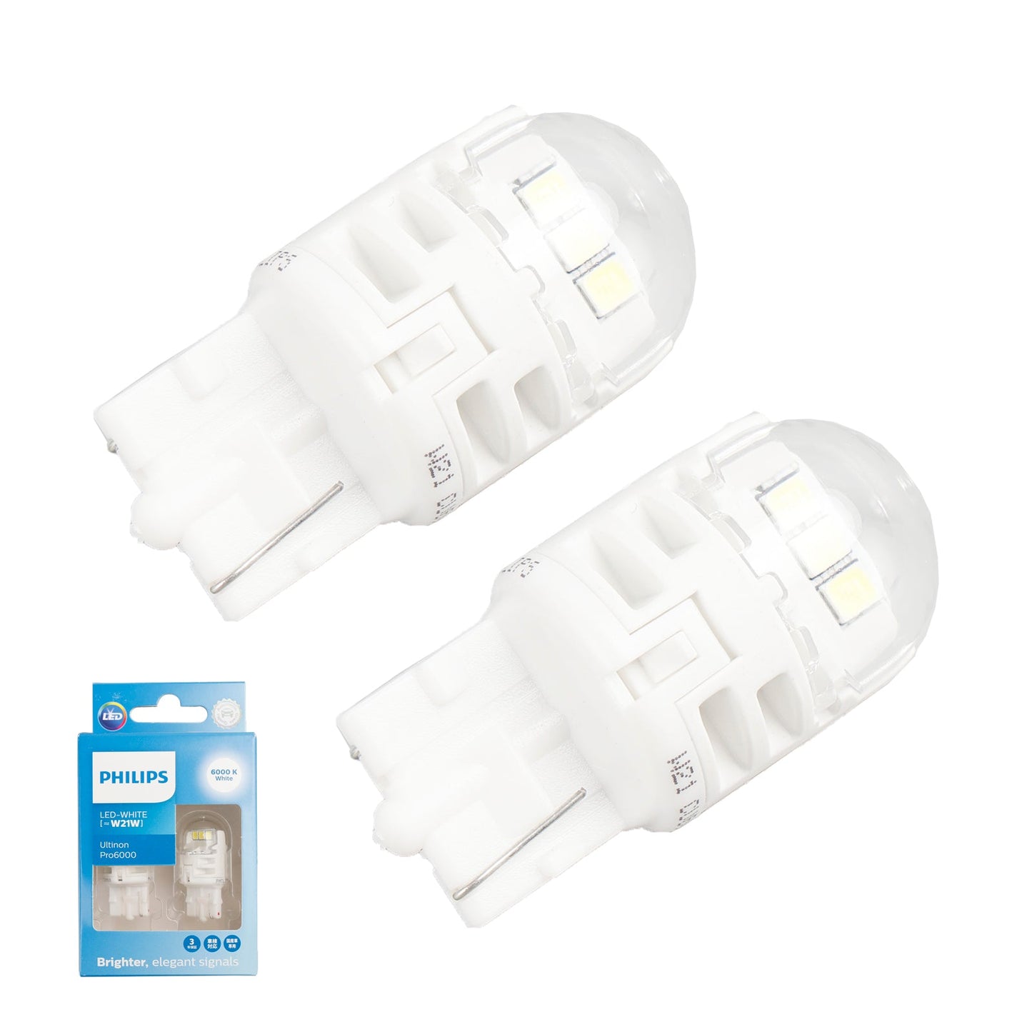 Per Philips 11065CU60X2 Ultinon Pro6000 LED-BIANCO W21W 6000K 250lm