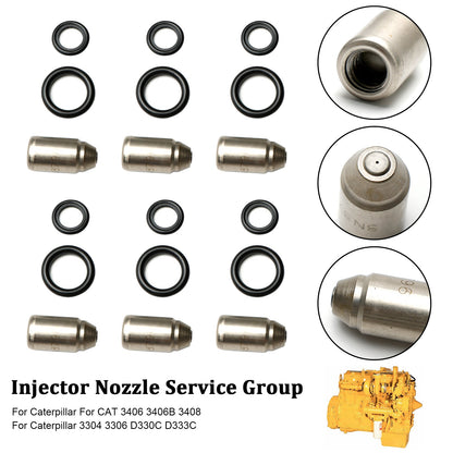 8N8796 6PCS Iniettori Ugello Gruppo di Servizio Fit Caterpillar 3304 3306 D330C D333C 7S-9891 7S-8722 8N-4694