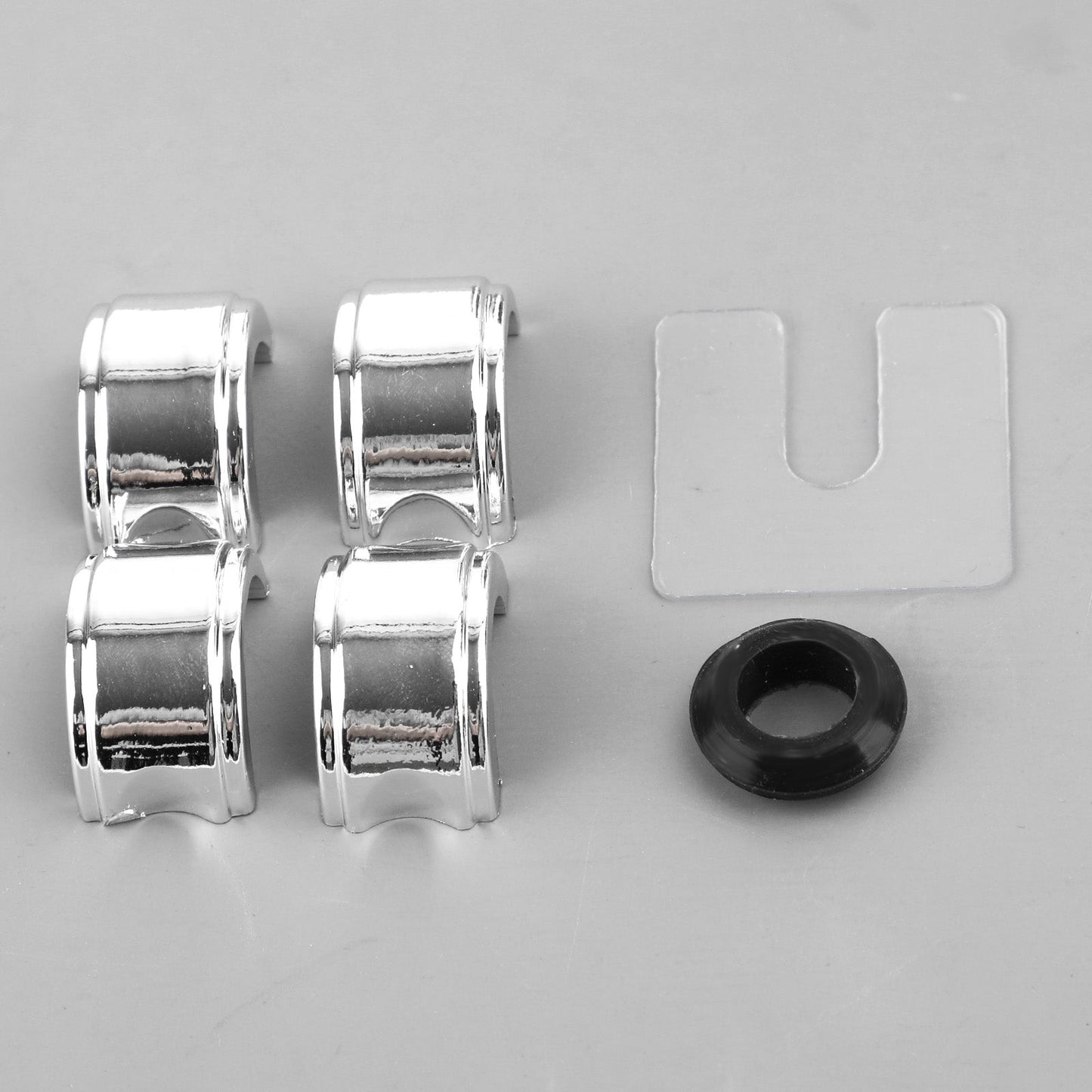 Portabicchieri cromato per moto ATV adatto per manubrio universale generico da 7/8 "1" 1-1 / 4 "