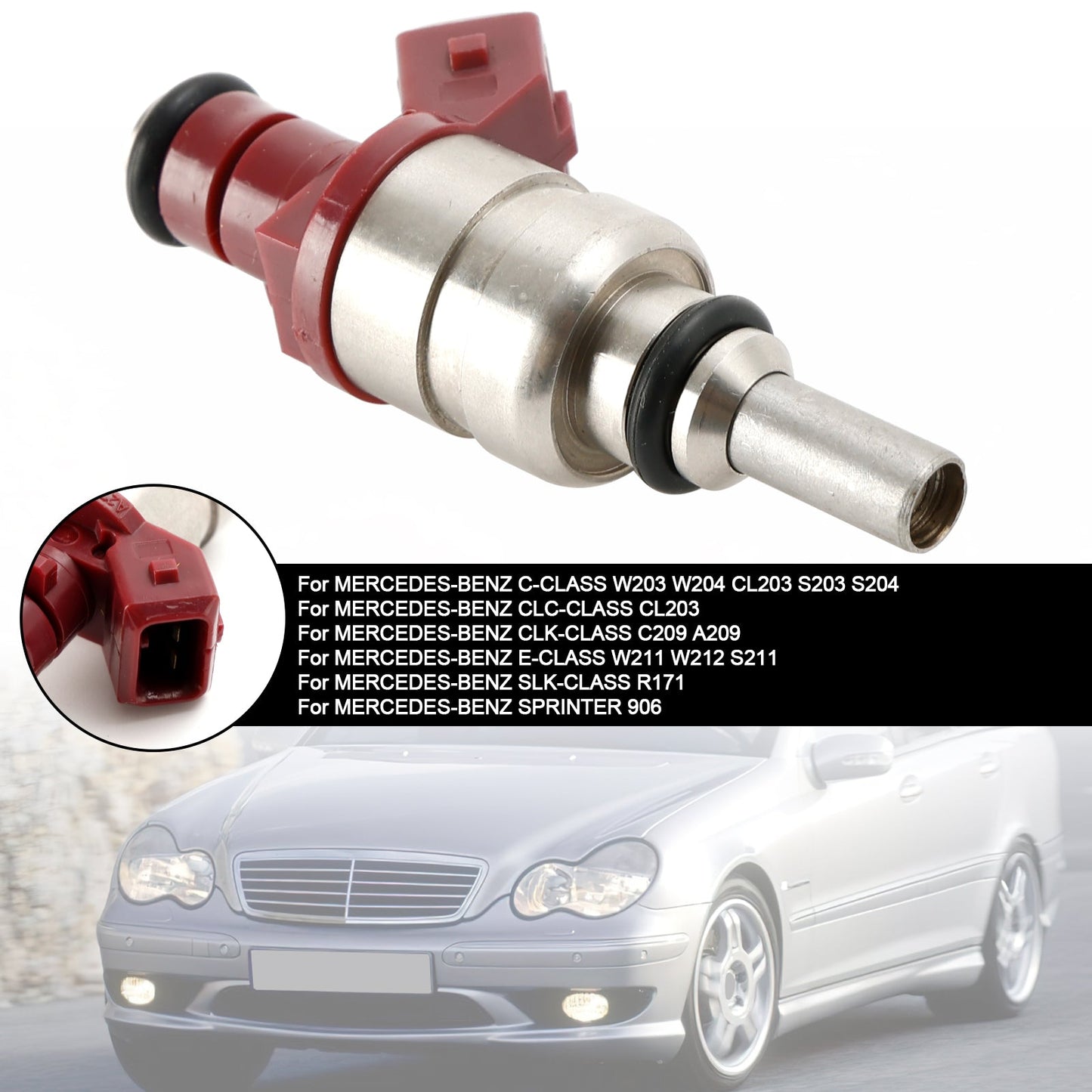 1PCS Iniettore di carburante A2710780023 Fit Mercedes Benz Classe C CLK-Class 1.8L