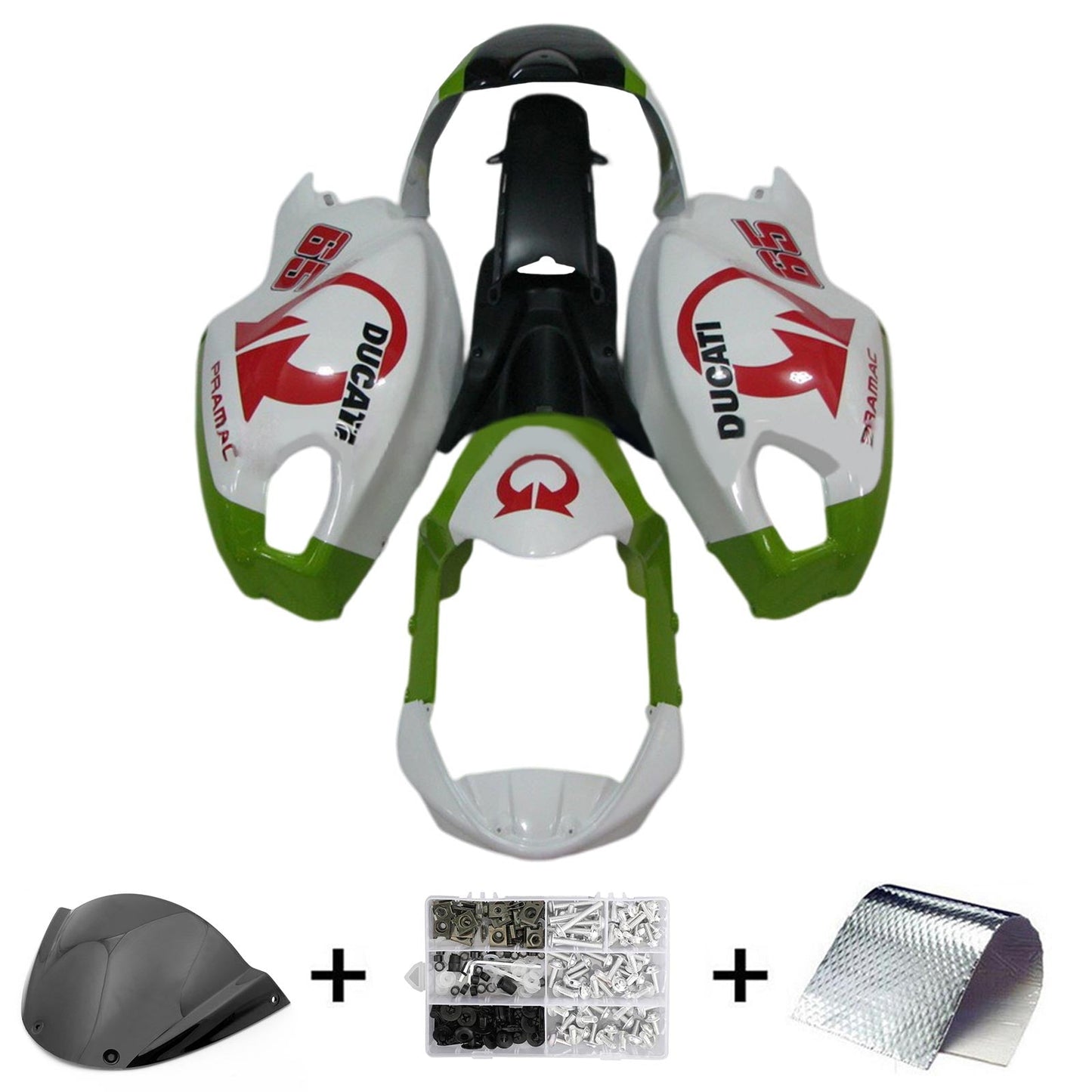 Amotopart Ducati Monster 696 796 1100 S EVO tutti gli anni Kit Carena Carrozzeria