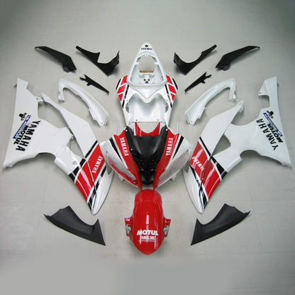 Amotopart Yamaha 2008-2016 YZF 600 R6 Kit di paura rosso bianco