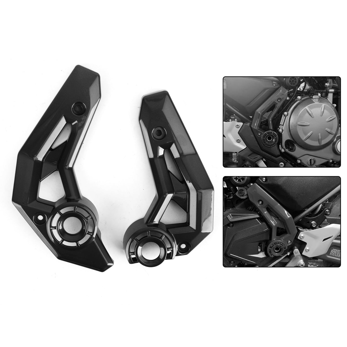 Moto Telaio Laterale Della Copertura Della Protezione Carenatura per Kawasaki Z650 Ninja 650 2017-2020 Generico