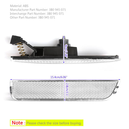 Luci di posizione laterali del paraurti anteriore bianco sinistro per 2001-2005 VW Passat B5.5 Generico