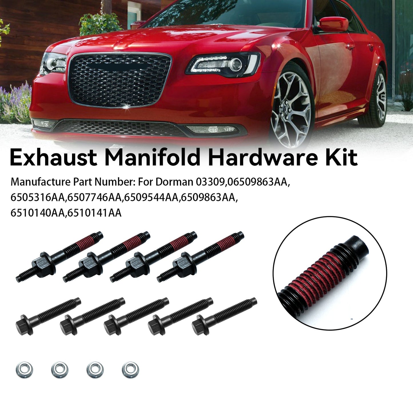 Kit hardware collettore di scarico 03309 per Dorman per Ram per Dodge per Jeep