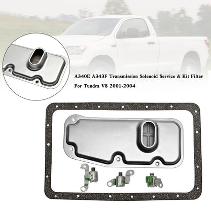 2002-2004 per 4 Runner 2WD A340E A343F Servizio solenoide trasmissione e kit filtro