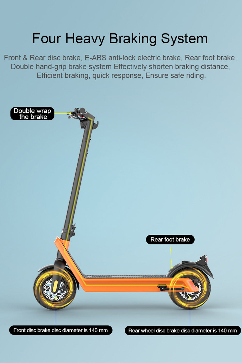 10" gamma elettrica piegante del motorino 500W 70KM 40km/h per il pendolarismo adulto della città