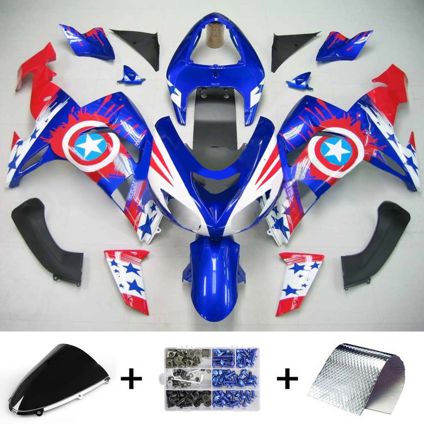 Kit carenatura per Kawasaki ZX10R 2006-2007 Generico