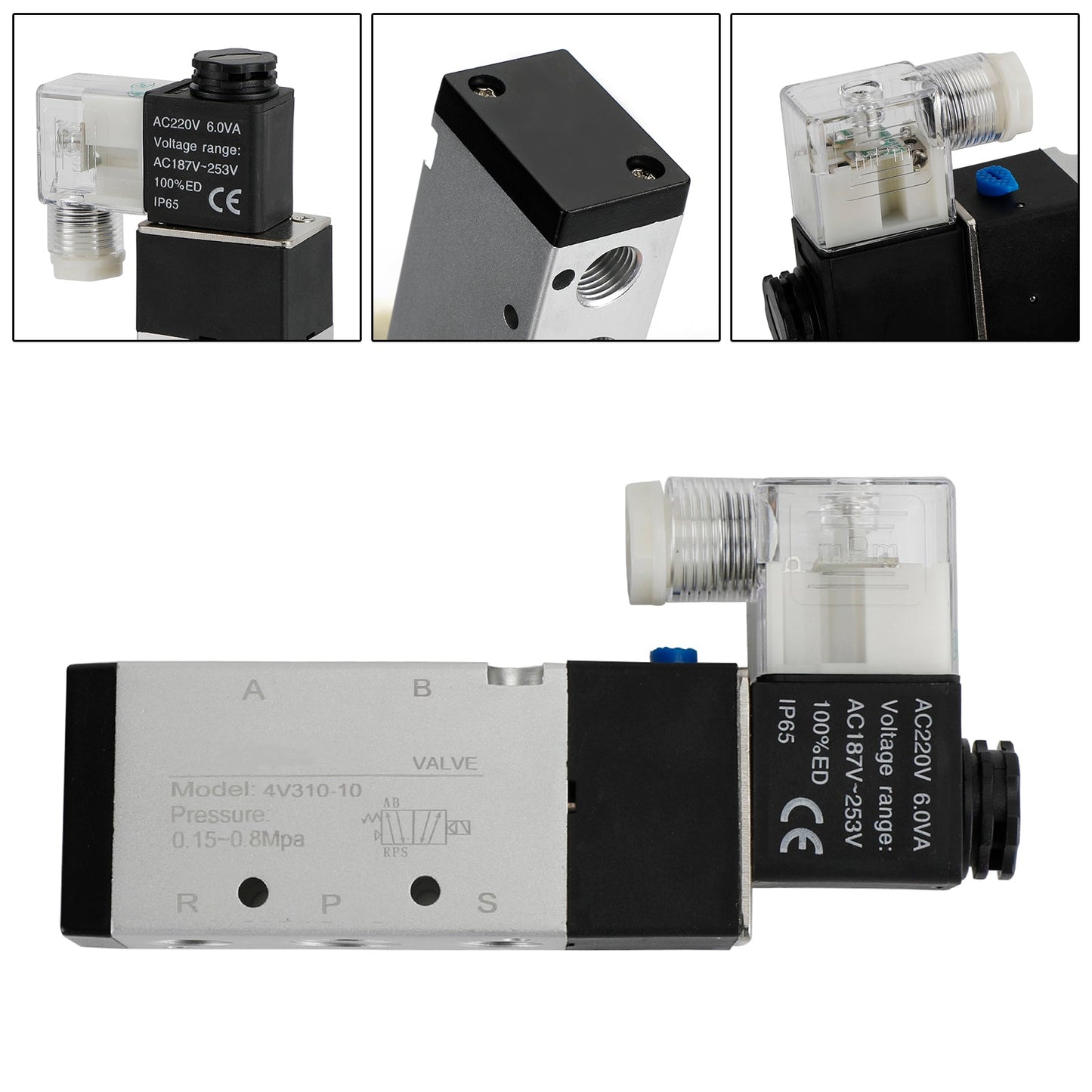 Elettrovalvola elettrica pneumatica a solenoide 4V310-10 2 posizioni 5 vie PT 3/8"