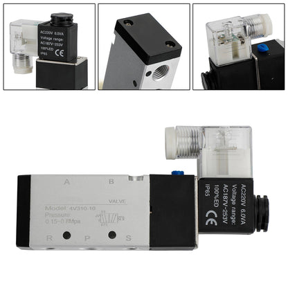 Elettrovalvola elettrica pneumatica a solenoide 4V310-10 2 posizioni 5 vie PT 3/8"