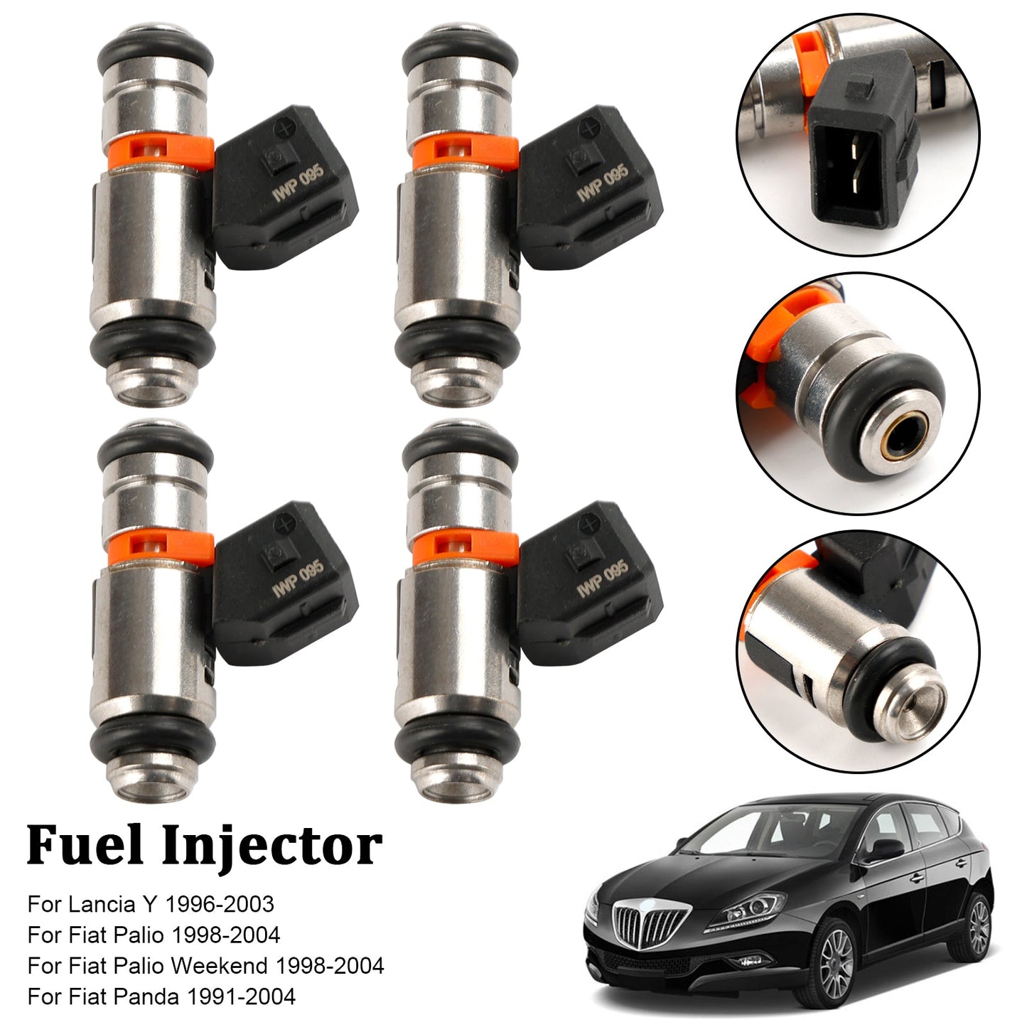 4PCS Iniettore di carburante IWP095 per Fiat Punto 1.4L 2007-2009 Fit Fiat Palio 1.6L