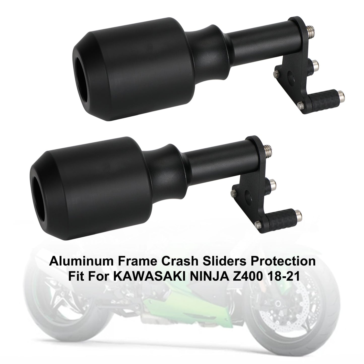 Kawasaki Ninja Z400 18-21 500 2024-2025 Protezione Slider Crash Bobbins Alluminio Nero
