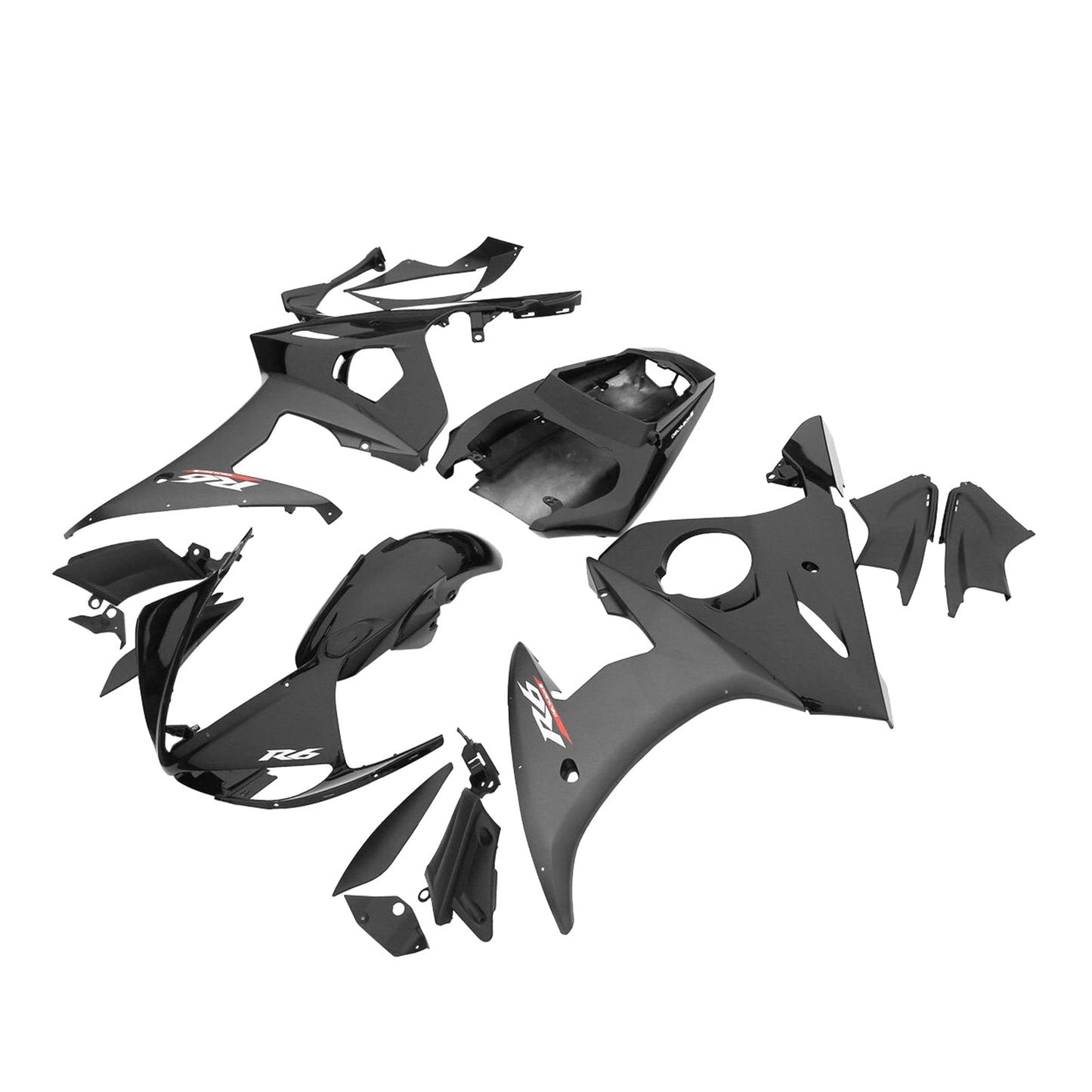 Carenatura Set Per YAMAHA YZF R6 2003-2004 Nero Generico