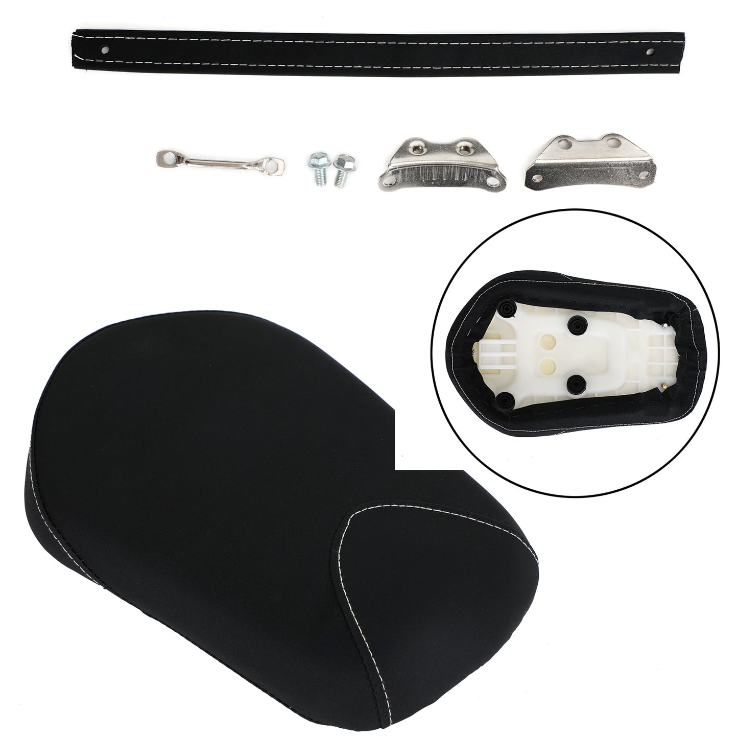 Cuscino sedile passeggero posteriore nero adatto per Yamaha Bolt Xv950 Xv 950 14-17 generico