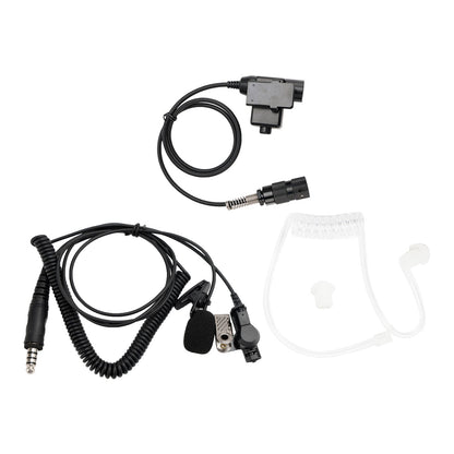 Cuffia con tubo dell'aria trasparente 7.1-A3 con microfono per radio PRC-152 PRC-148 U329