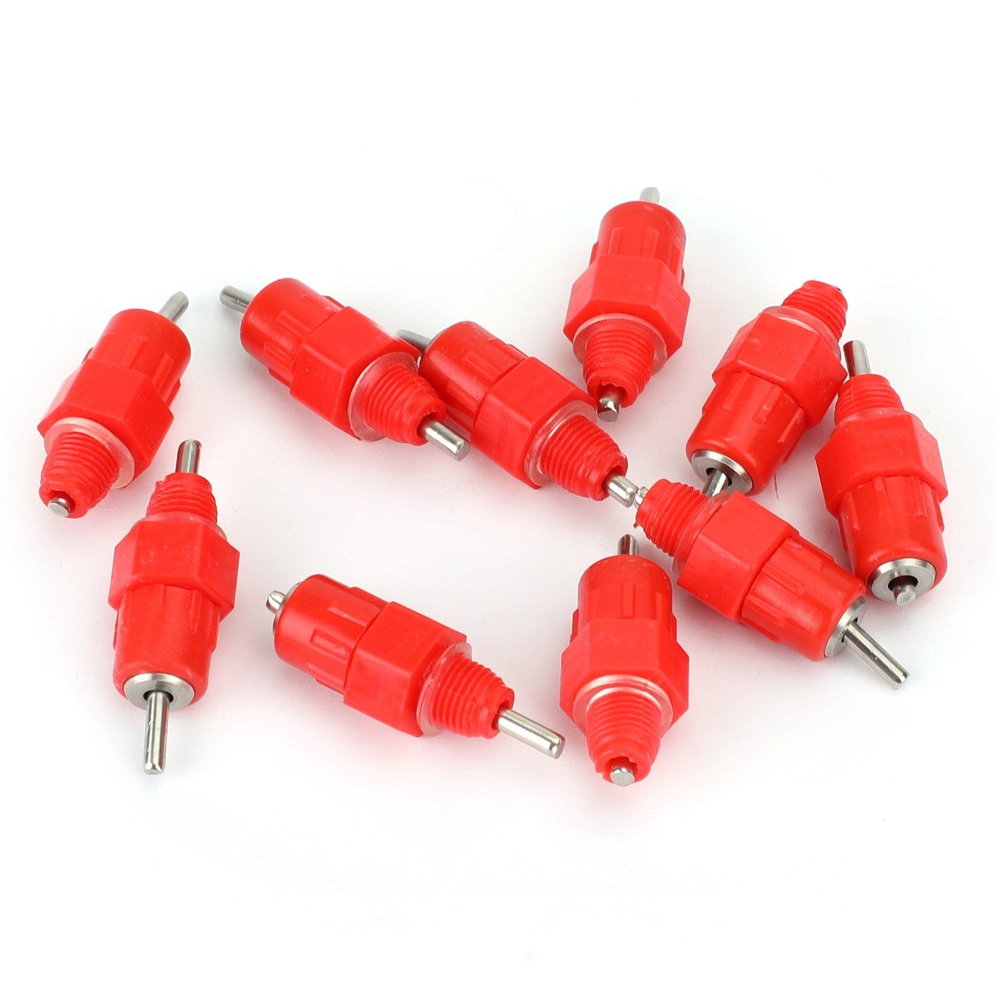 10 valvole per capezzoli d'acqua, bevitore automatico, alimentatore per pollame, pollo, anatra, uccelli