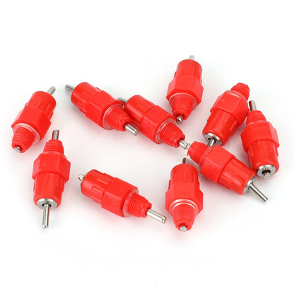 10 valvole per capezzoli d'acqua, bevitore automatico, alimentatore per pollame, pollo, anatra, uccelli