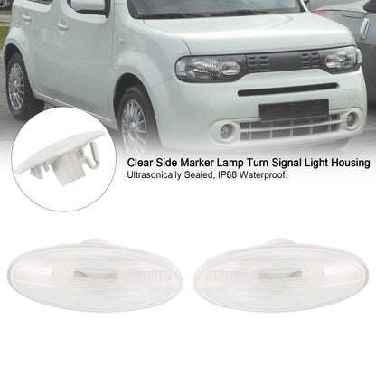 2x Clear Side Marker Lamp Turn Signal Light Housing per Nissan 26160-89900 Generico