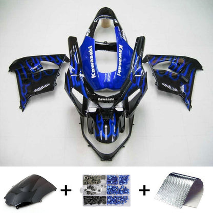 Amotopart Kawasaki 2002-2003 ZX9R BLACH BLU MIX SHOULD KIT