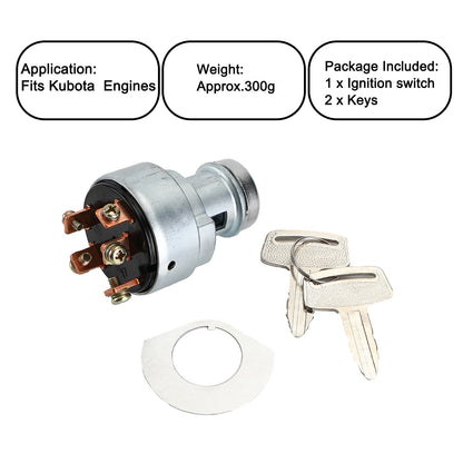 Interruttore a chiave di accensione per Kubota 66706-55120 adatto a motori e attrezzature