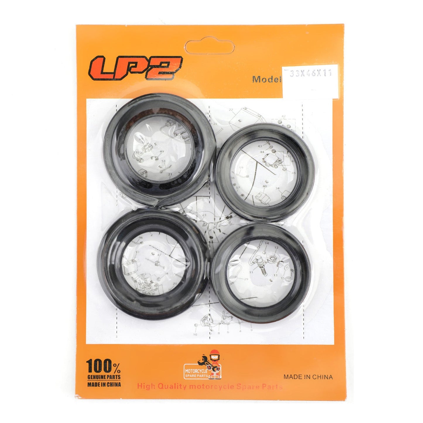 Kit Paraolio e Parapolvere Forcella per Kawasaki KLX140L KLF150 KLX125C KX65 00-18 92049-1524 Generico