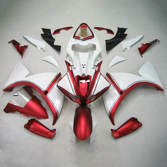 Amotopart Yamaha 2009-2011 YZF 1000 R1 Kit di paura rosso bianco