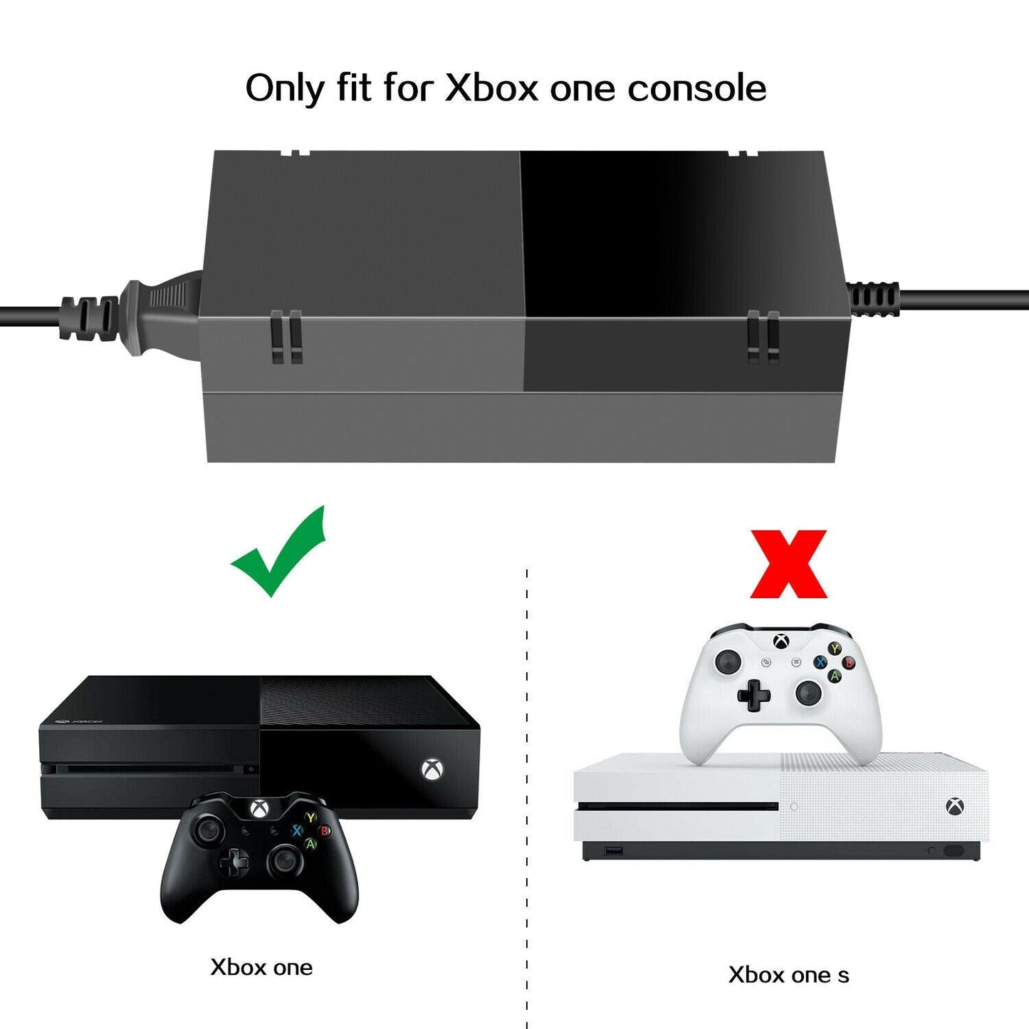 Alimentatore Adattatore CA 135 W 12V-10.83A Cavo di alimentazione Cavo adatto per console Xbox one EU