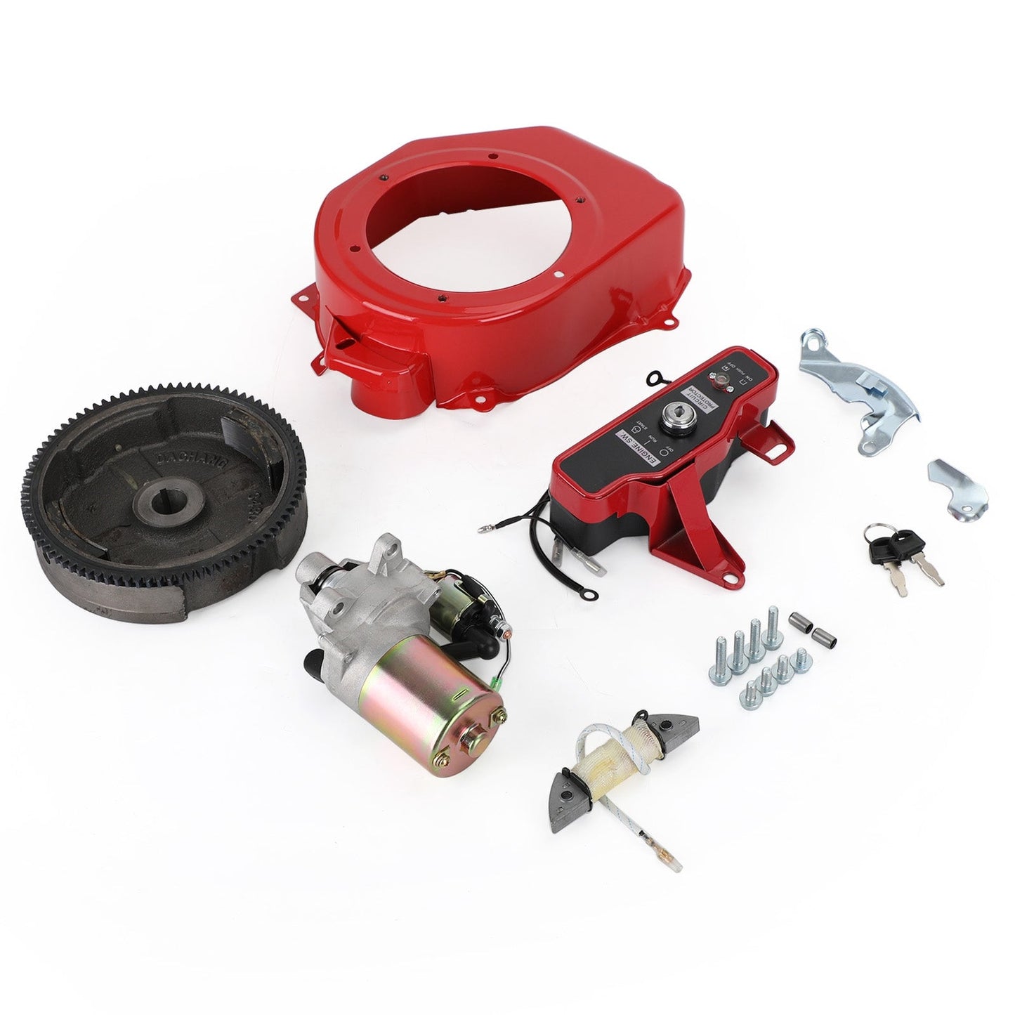 Kit avviamento elettrico Coperchio ventola accensione avviamento per kit volano Honda GX160 GX200