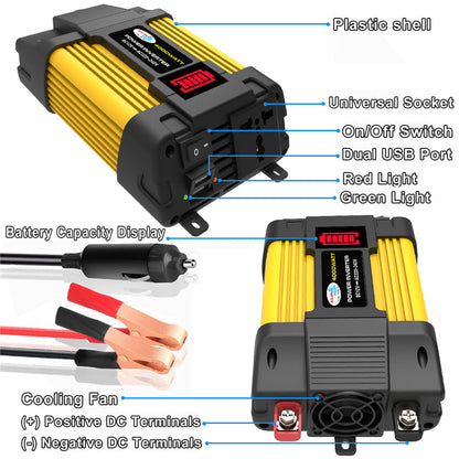 Inverter a onda sinusoidale pura da 4000 W con display a LED DC 12V a AC 220V Inverter