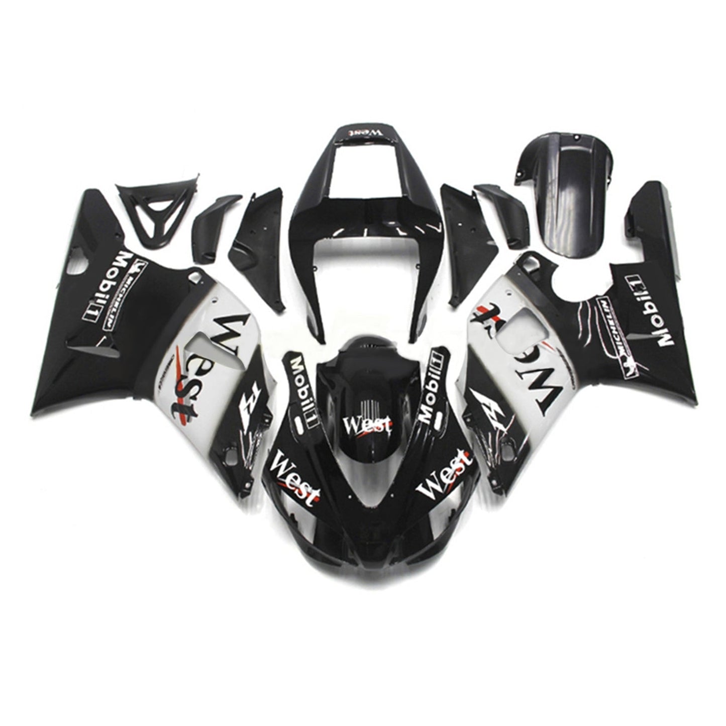 Amotopart Yamaha YZF 1000 R1 2000-2001 Kit Carena Carrozzeria Plastica ABS